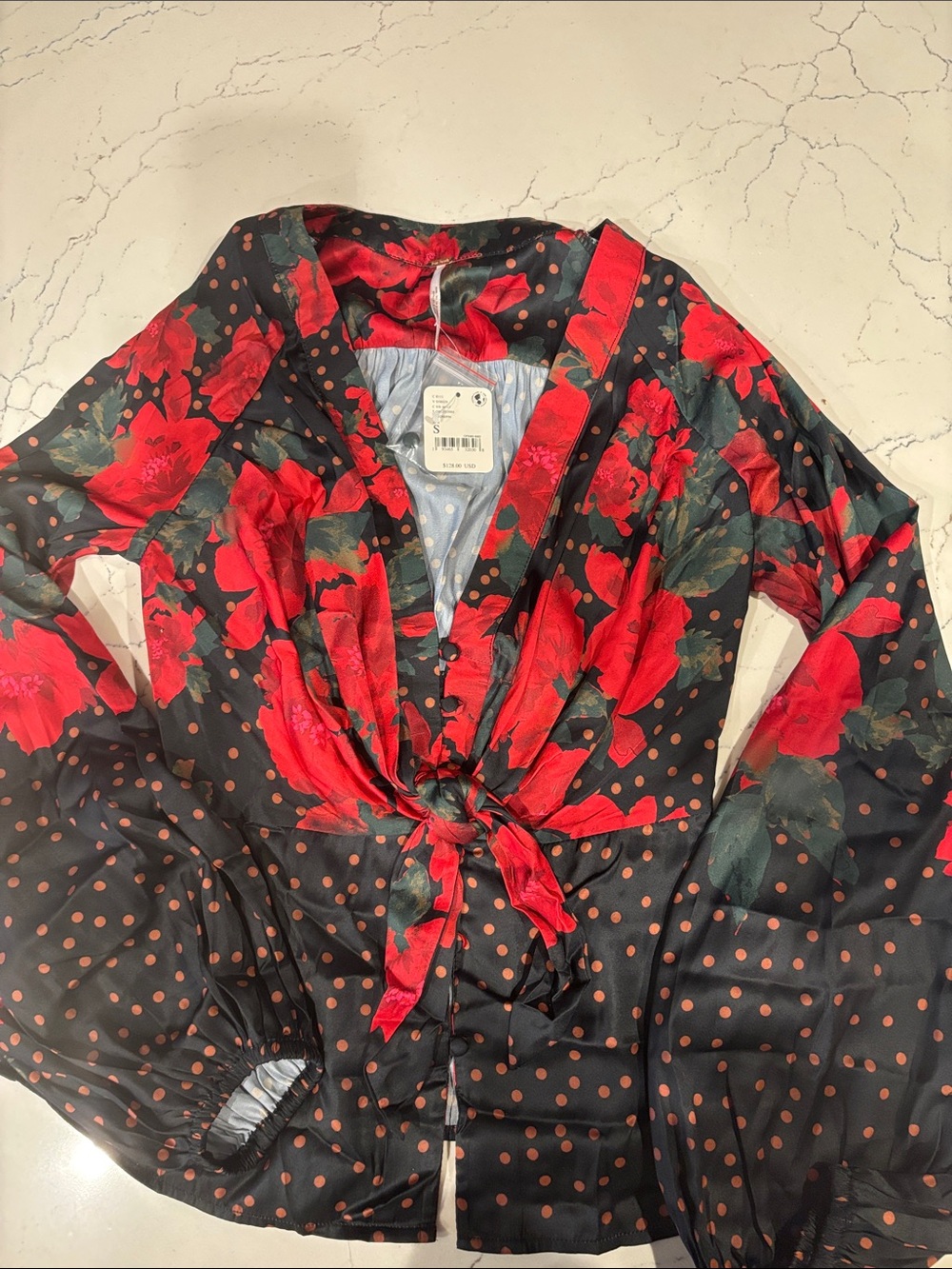 Free People Run Free Tunic- Red/Black Sz Small NWT